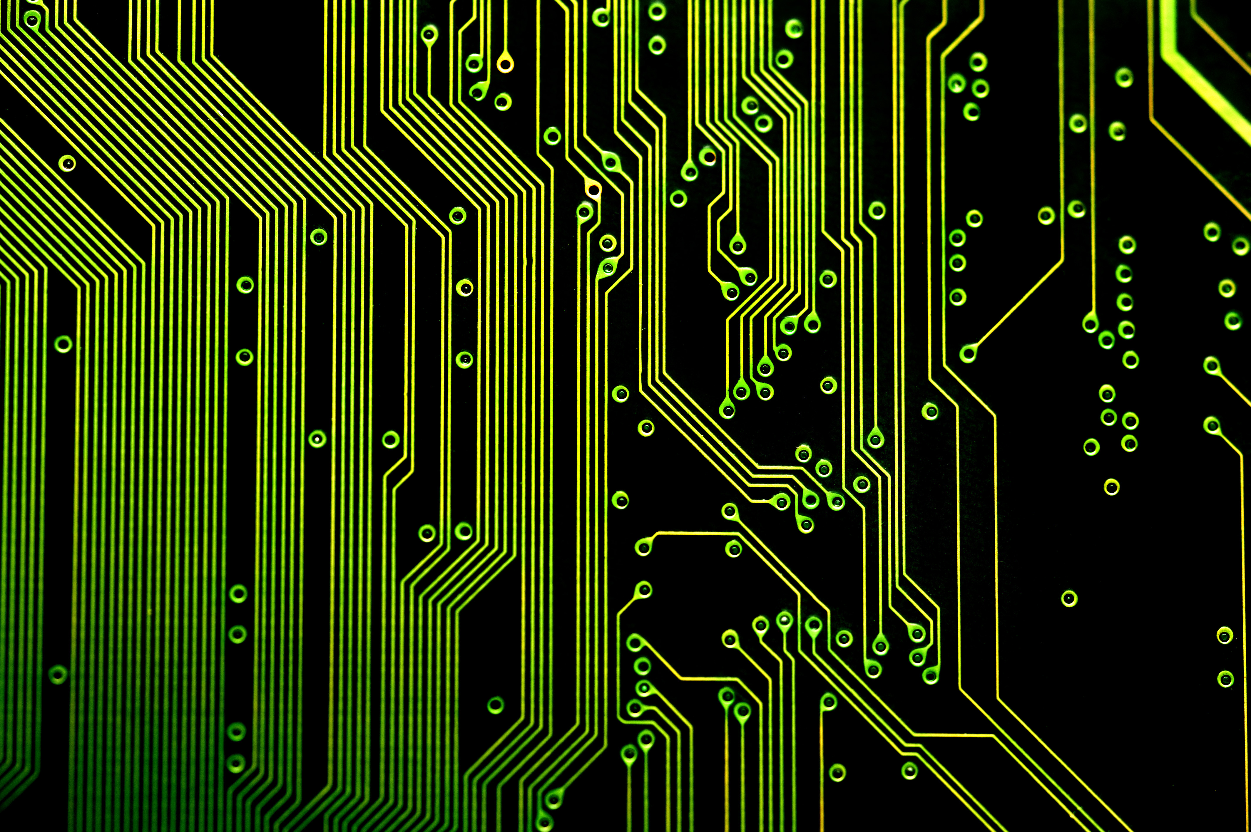 A circuit board of a computer.